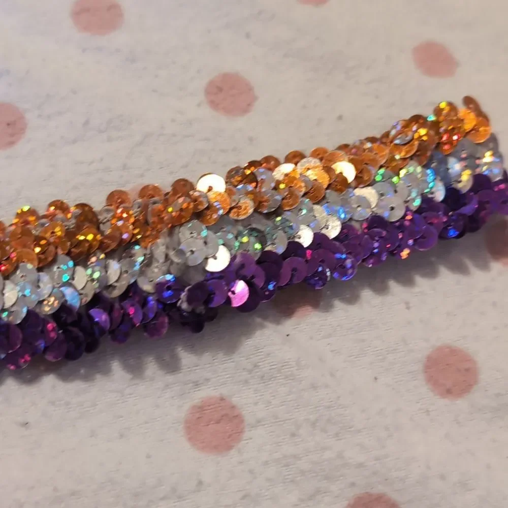Orange Silver Purple‎ Sequence Headband